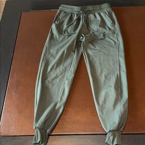 Rachel Zoe Olive Green Jogger Pants - Casual Drawstring Sweatpants